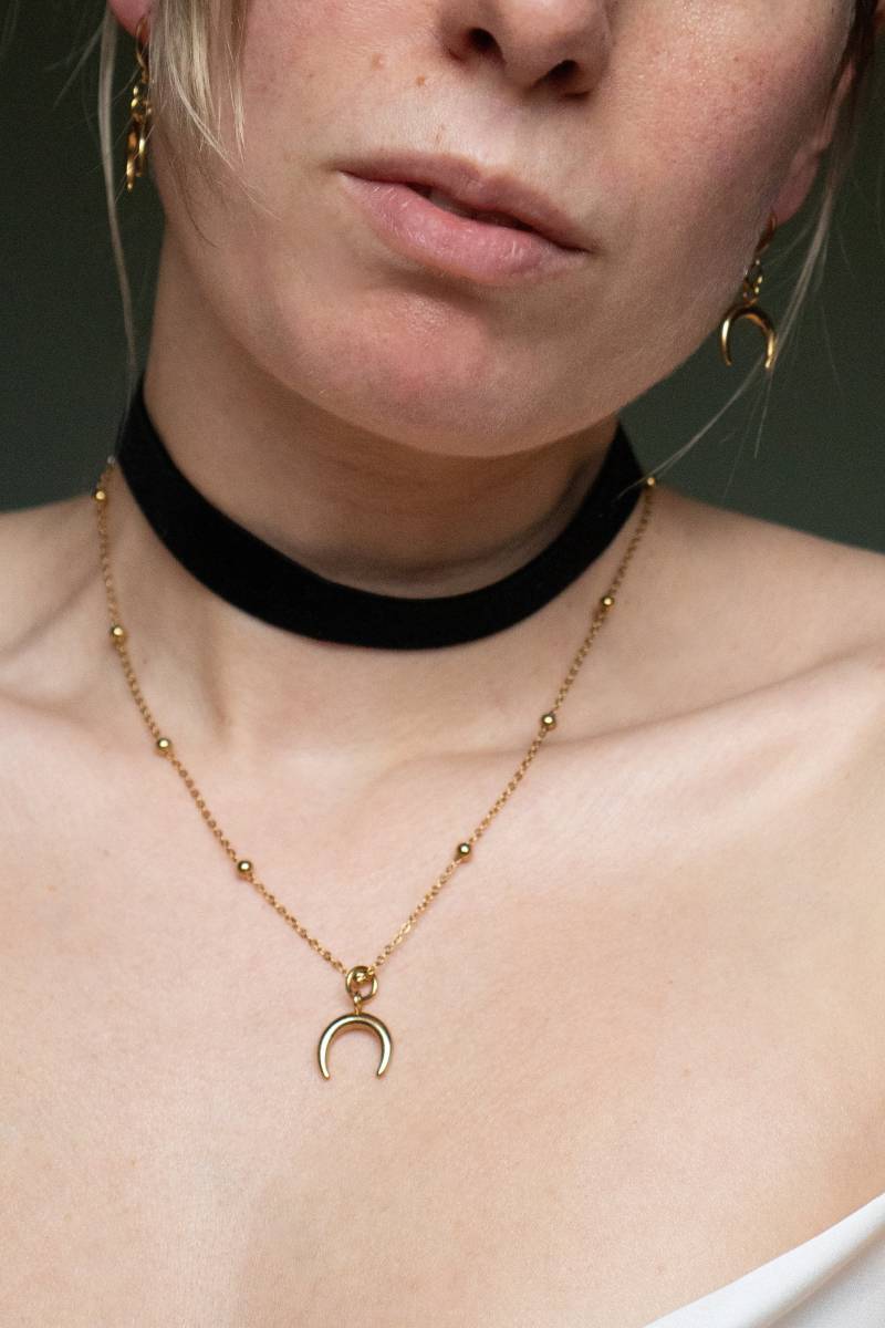 Kette Mit Anhänger Halbmond von PearlsForMermaids