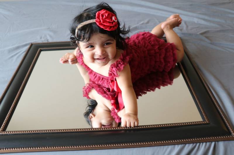 Crystal-Stirnband, Baby Stirnband, Satin Haarband, Strass Haarreif, Babygirl Photoprop, Mädchen Peachcoralred Stirnband von PearlsNMarvels