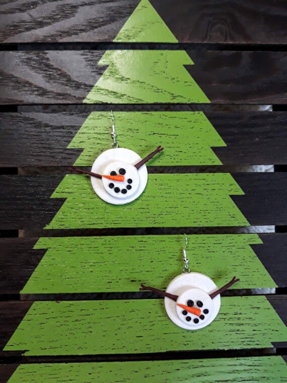 Geschmolzene Schneemann Ohrringe Geschmolzene Schneemann Ohrringe von PearlsandArrows