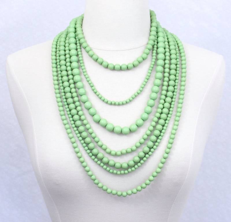 Multi Strang Statement Halskette von PearlsandBeyond