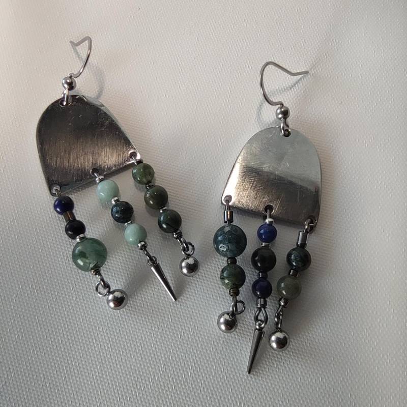 Bohostyle Ohrringe Mit Agatsteinen von PearlsandLoops