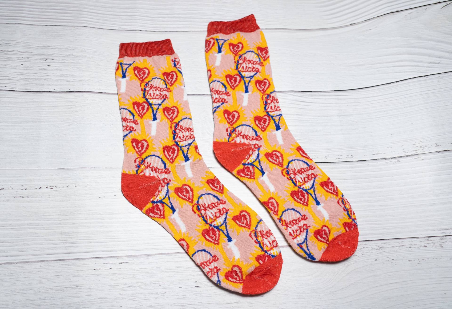 Liebessocken, Süßes Design, Tennissocken von PearofSocksShop