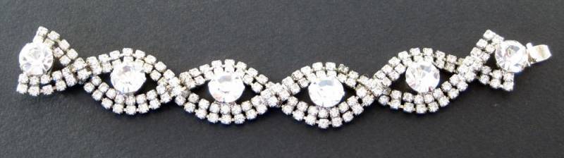 Vintage Weiß Strass Armband Schmuck Splitter Vintage Weiß Strass Armband Schmuck Splitter von PearyNiceThings