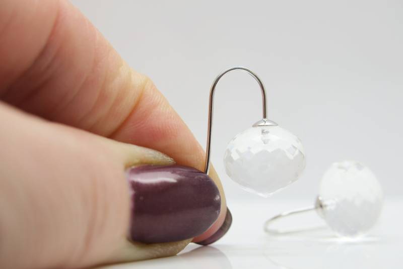 Funkelnde, Elegante Bergkristallohrhänger in Silber von PebblesSchmuckdesign