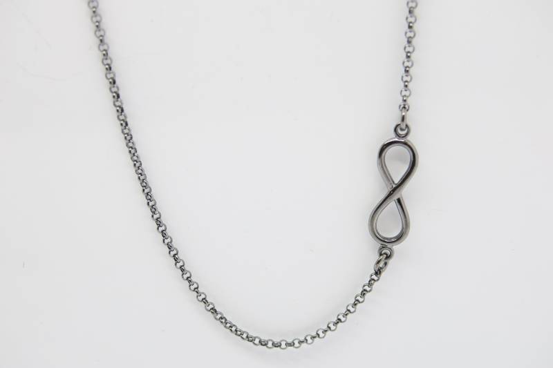 Pebbles-Design Kette Black Infinity 925 Vergoldet von PebblesSchmuckdesign