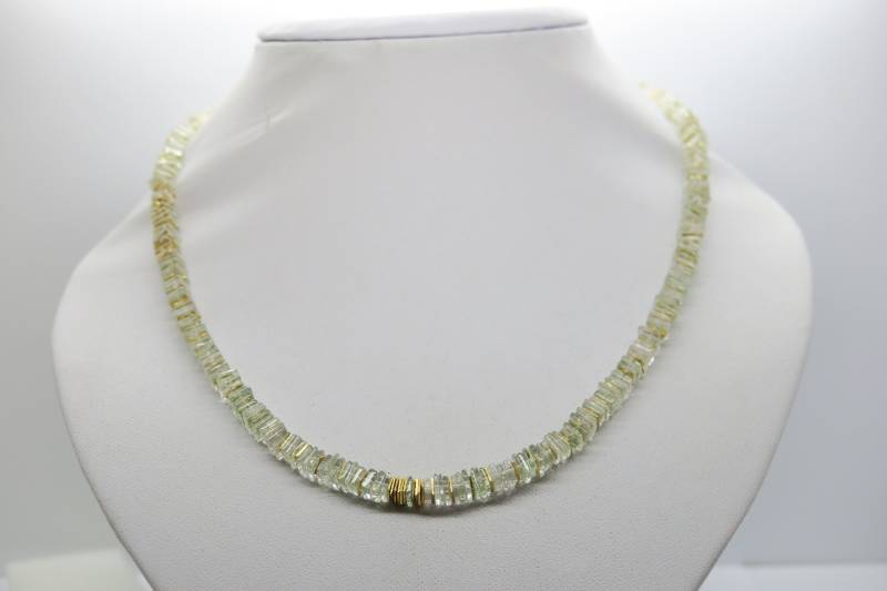 Prasiolit..zart Grünes Collier 925 Verg von PebblesSchmuckdesign