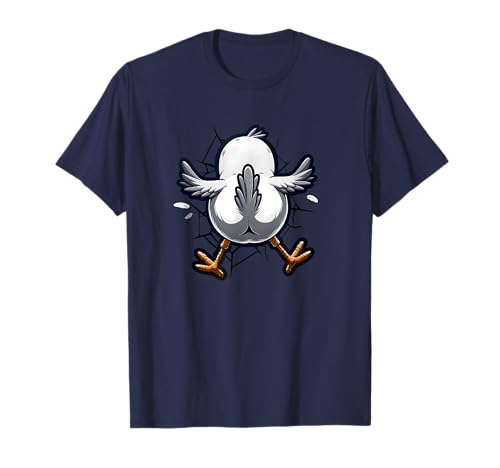 Pechvogel Cartoon Unglück Damen Herren Lustiger Vogel Funny T-Shirt von Pechvogel Witzig Humor Spaß – Funny Bird Design