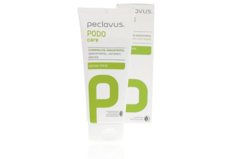 Peclavus Fußpeeling Peclavus PODOcare Fußpeeling Granatapfel 100ml, 1-tlg., Arnika-Extrakt & Bio-Sheabutter, zertifizierte, vegane Naturkosmetik von Peclavus