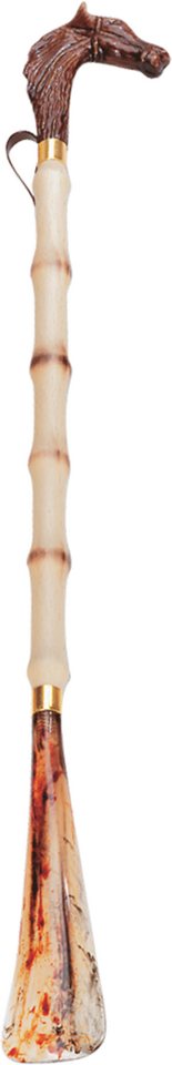 Pedag Schuhlöffel Schuhanzieher / Schuhlöffel aus Bambus - Pferd Motiv (1-tlg) von Pedag