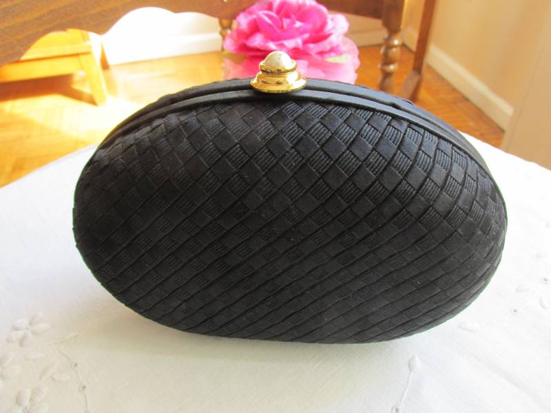 Geldbörse - Schwarze Satin Von Bechamel Vintage von PeddlersCaravan