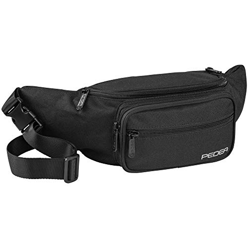 PEDEA Gürteltasche *Trend* wasserdichte Bauchtasche Hüfttasche mit Reißverschluss für Damen und Herren, Gr. L schwarz von Pedea