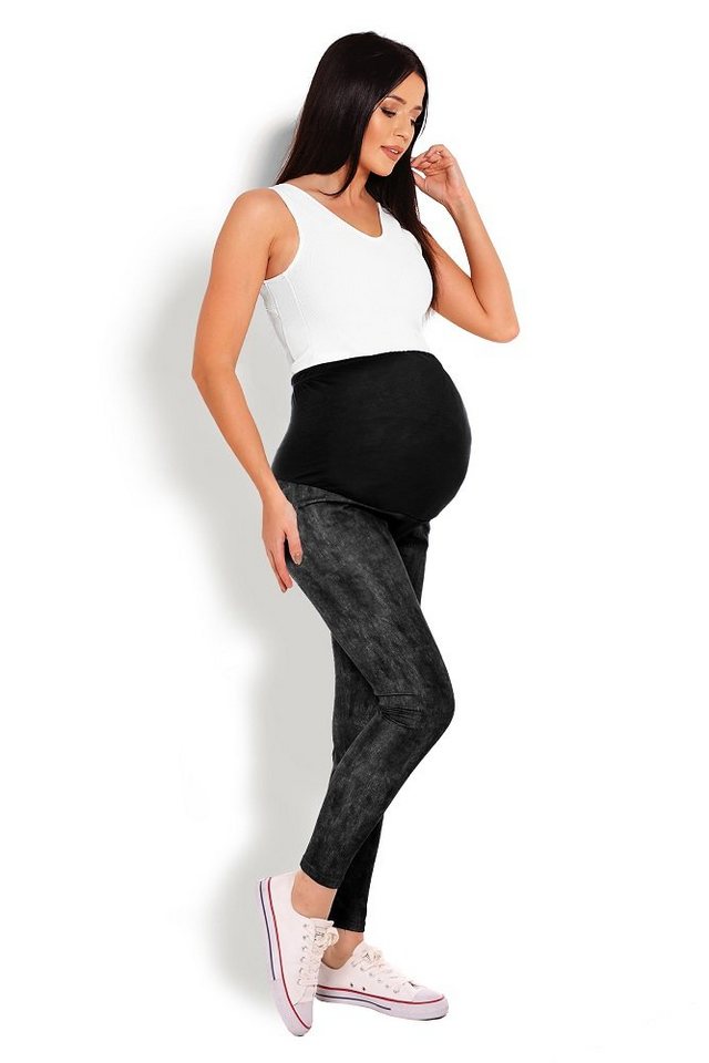 PeeKaBoo Umstandsleggings Umstands-Leggings in Jeansoptik mit Bauchband von PeeKaBoo