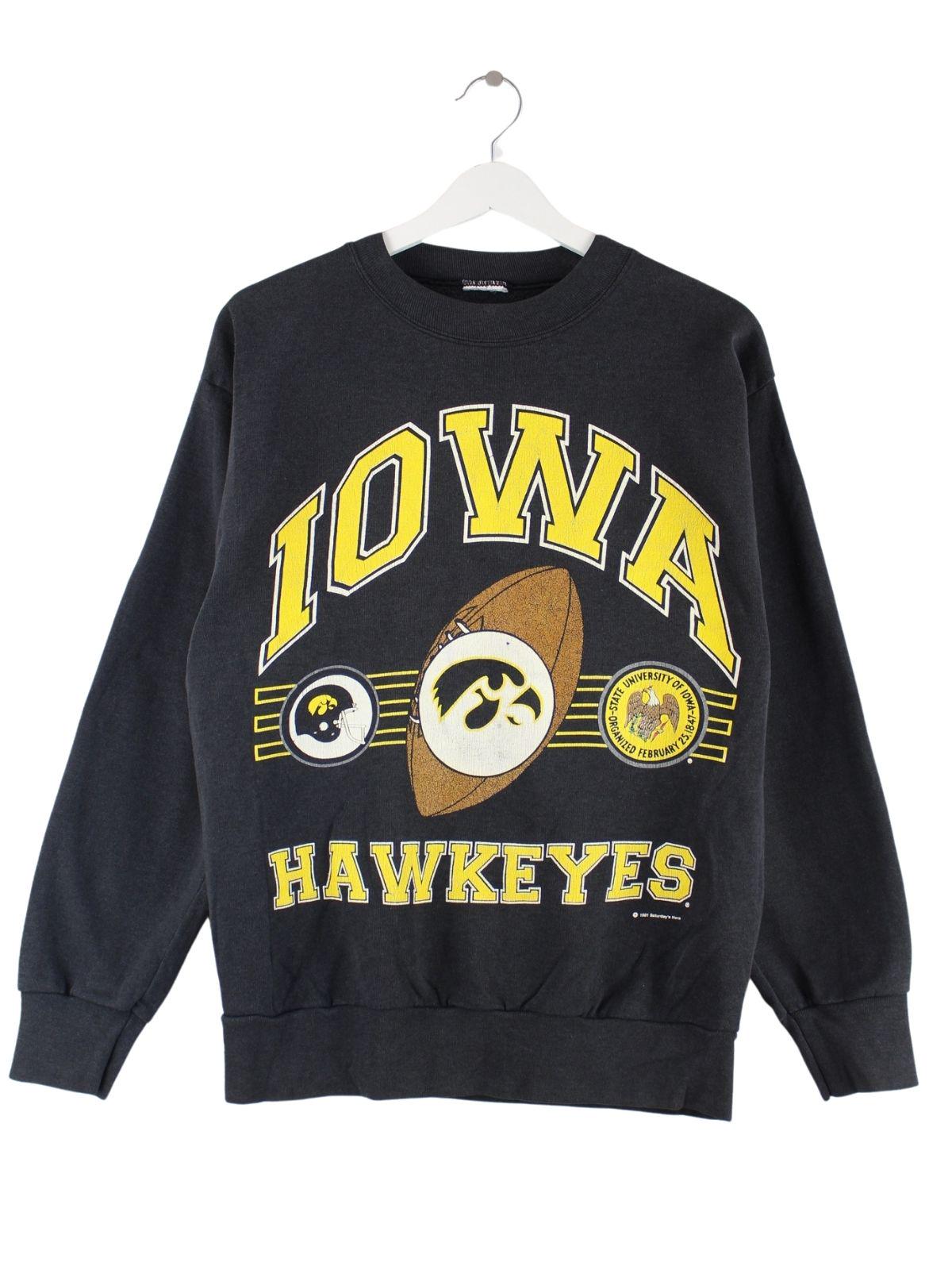 Vintage 1991 Iowa Hawkeyes Print Sweater Schwarz M Herren Vintage 1991 Iowa Hawkeyes Print Sweater Schwarz M Herren von PeecesDE