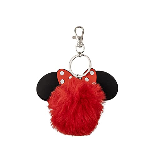 Peers Hardy - Disney Minnie Mouse Schlüsselanhänger mit rotem und schwarzem Pompon-Motiv, rot/schwarz, Einheitsgröße von Disney