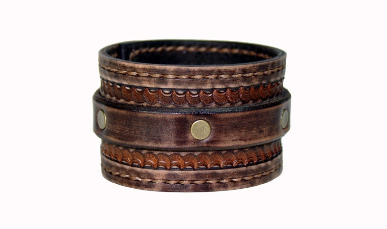 Lederarmband, Lederarmband Handgefertigt Western Style Vintage Leder Style Manschetten Lederarmband, Lederarmband Handgefertigt Western Style Vintage Leder Style Manschetten von PegCityLeather