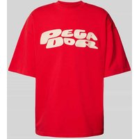 Pegador Boxy Fit T-Shirt mit Label-Print in Rot, Größe XL von Pegador