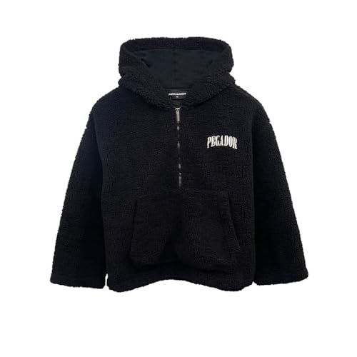 Pegador Damen Half Zip Hoodie Arvika Teddy Black (DE/NL/SE/PL, Alphanumerisch, L, Regular, Regular, Schwarz) von Pegador