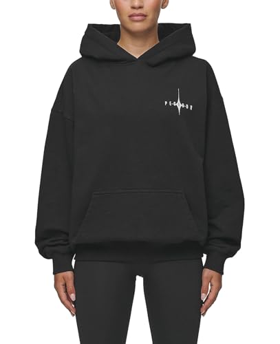 Pegador Damen Hoodie Nena Oversized Washed Black, S von Pegador