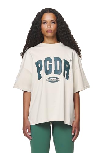 Pegador Damen T-Shirt Keats Heavy Oversized Vintage Washed Bone White (DE/NL/SE/PL, Alphanumerisch, M, Regular, Regular, Vintage Washed Bone White) von Pegador