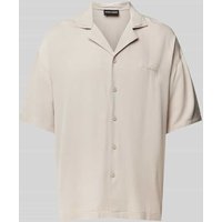 Pegador Freizeithemd mit Label-Stitching in Taupe, Größe L von Pegador