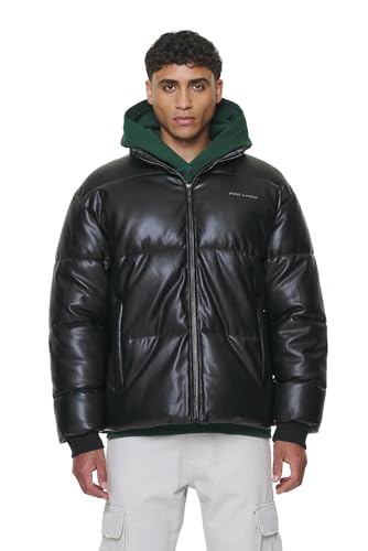 Pegador Herren Jacket Solin Vegan Leather Puffer black (DE/NL/SE/PL, Alphanumerisch, XL, Regular, Regular) von Pegador