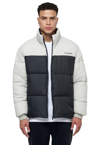 Pegador Herren Puffer Jacket Marrero Patchwork black ash grey (DE/NL/SE/PL, Alphanumerisch, XS, Regular, Regular) von Pegador