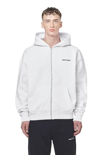 Pegador Herren Sweat Jacket Logo Oversized white (DE/NL/SE/PL, Alphanumerisch, L, Regular, Regular) von Pegador