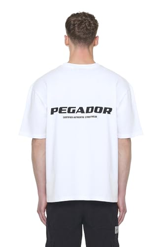 Pegador Herren T-Shirt Colne Logo Oversized White Gum (DE/NL/SE/PL, Alphanumerisch, XL, Regular, Regular, Weiß) von Pegador