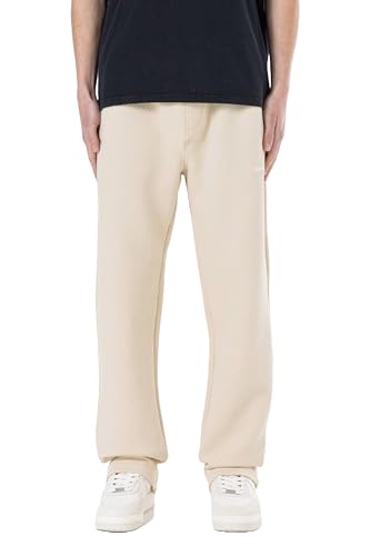 Pegador Jawed Wide Structured Hose Herren Jogginghose, Light beige, XL von Pegador