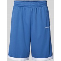 Pegador Loose Fit Basketballshorts mit Label-Stitching in Blau, Größe L von Pegador