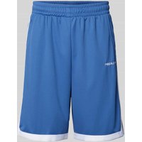 Pegador Loose Fit Basketballshorts mit Label-Stitching in Blau, Größe S von Pegador