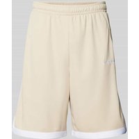 Pegador Loose Fit Basketballshorts mit Label-Stitching in Sand, Größe L von Pegador