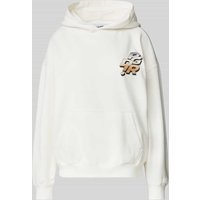 Pegador Oversized Hoodie mit Label-Print Modell 'HOWITT' in Offwhite, Größe S von Pegador