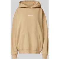 Pegador Oversized Hoodie mit Label-Print in Sand, Größe M von Pegador