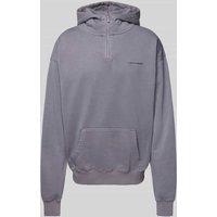 Pegador Oversized Hoodie mit Label-Stitching in Anthrazit, Größe XS von Pegador