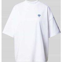 Pegador Oversized T-Shirt aus reiner Baumwolle Modell 'PALMYRA' in Weiss, Größe M von Pegador
