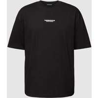 Pegador Oversized T-Shirt mit Label-Print Modell 'ABNA' in Black, Größe L von Pegador