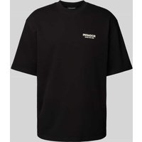 Pegador Oversized T-Shirt mit Label-Print Modell 'ALCHAR' in Black, Größe L von Pegador