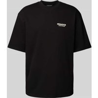 Pegador Oversized T-Shirt mit Label-Print Modell 'ALCHAR' in Black, Größe XL von Pegador