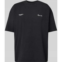 Pegador Oversized T-Shirt mit Label-Print Modell 'BROOKE' in Anthrazit, Größe L von Pegador