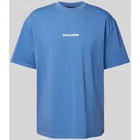 Pegador Oversized T-Shirt mit Label-Print Modell 'COLNE' in Blau, Größe L von Pegador