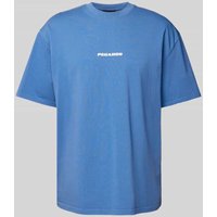 Pegador Oversized T-Shirt mit Label-Print Modell 'COLNE' in Blau, Größe XL von Pegador