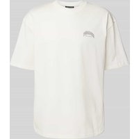 Pegador Oversized T-Shirt mit Label-Print Modell 'CREGO' in Offwhite, Größe XXL von Pegador