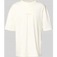 Pegador Oversized T-Shirt mit Label-Print Modell 'Colne' in Ecru, Größe L von Pegador
