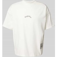Pegador Oversized T-Shirt mit Label-Print Modell 'RITA' in Ecru, Größe M von Pegador
