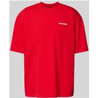Pegador Oversized T-Shirt mit Label-Print in Rot, Größe L von Pegador