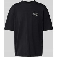 Pegador Oversized T-Shirt mit Label-Stitching Modell 'Hamker' in Black, Größe L von Pegador