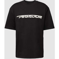 Pegador Oversized T-Shirt mit Label-Stitching Modell 'MANOR' in Black, Größe M von Pegador