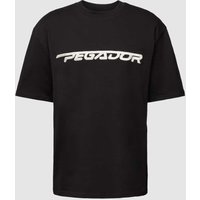 Pegador Oversized T-Shirt mit Label-Stitching Modell 'MANOR' in Black, Größe S von Pegador