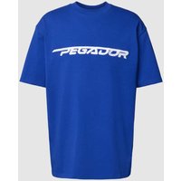 Pegador Oversized T-Shirt mit Label-Stitching Modell 'MANOR' in Royal, Größe M von Pegador